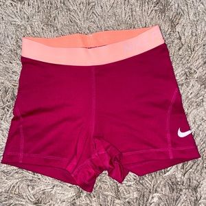 Nike pros size small pink and orange